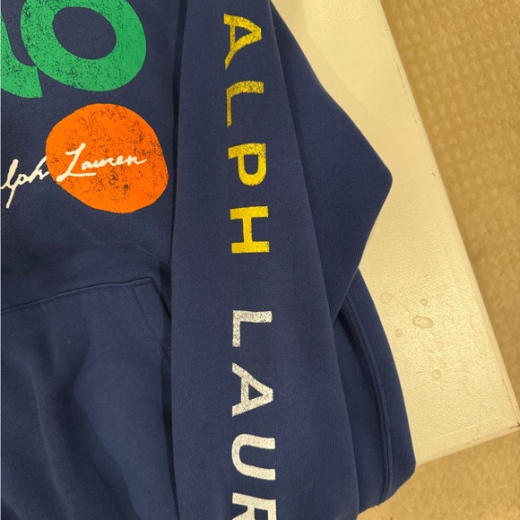 Polo Ralph Lauren Navy Hoodie with Multicolor Logo - Picture 10 of 12